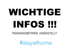 Trainingsbetrieb eingestellt !!! Trainingsbetrieb eingestellt !!!