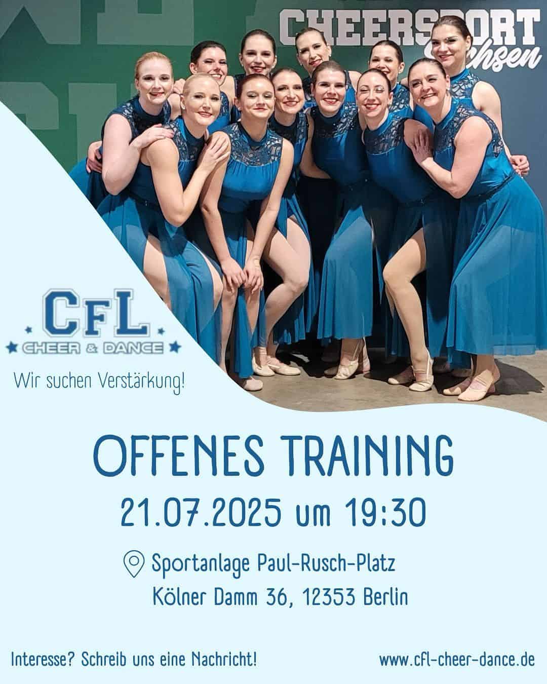 Offenes Probetraining. Tanzen in Berlin Neukölln. Senior Jazz Dance Team sucht neue Mitglieder.